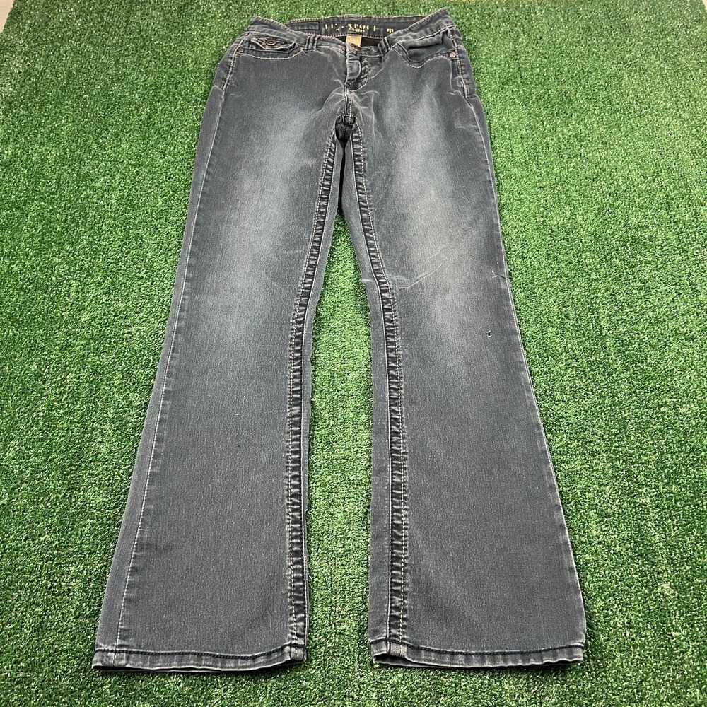 Vintage Liver Pool Jeans Women's 4/27 27x31" Dak‎ Wash Blue Low Rise Stretch Y2K